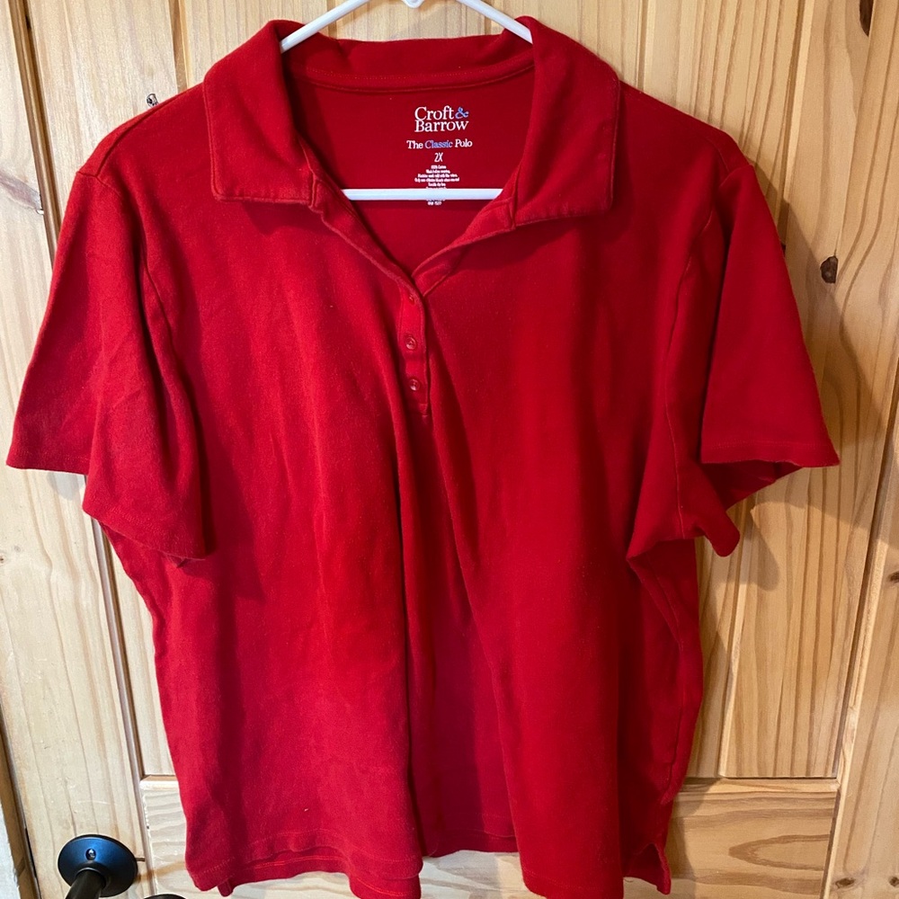 Croft & Barrow Vibrant Red Polo